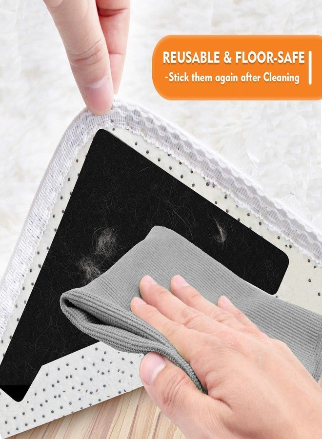 DEVOGUE® 16PCS Rug Gripper Tape Dual Sided Washable & Removable Prevent Curling Corner Carpet Tape - Keep Rug in Place Non Slip Adhesive Rug Tape for Hardwood Floors and Tile - Image 5