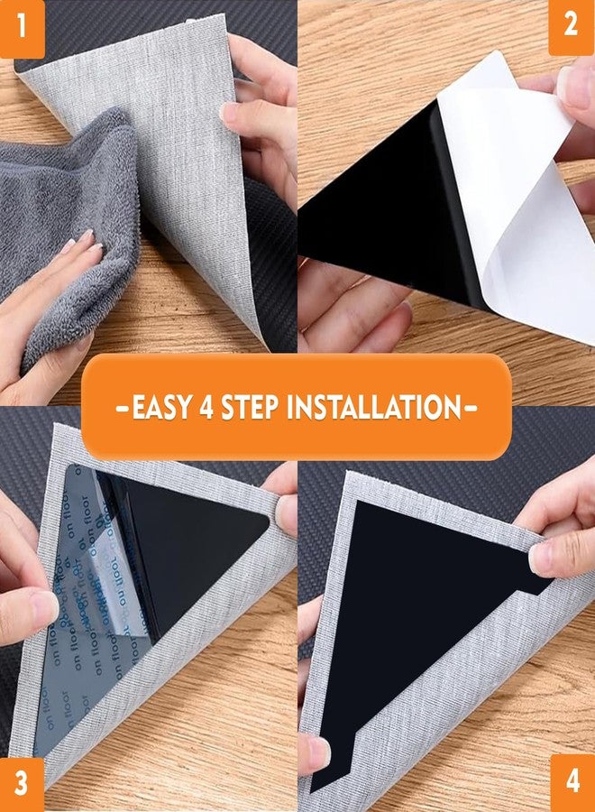 DEVOGUE® 16PCS Rug Gripper Tape Dual Sided Washable & Removable Prevent Curling Corner Carpet Tape - Keep Rug in Place Non Slip Adhesive Rug Tape for Hardwood Floors and Tile - Image 3