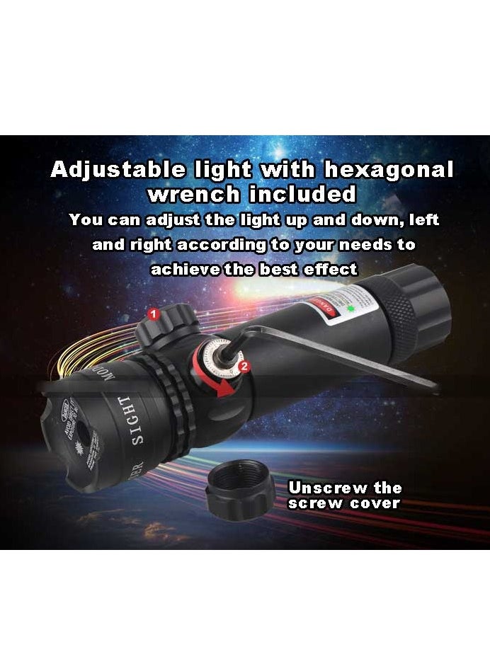 Laser Sight Scope with Adjustable Focus, Durable Aluminum Body, and Mount Kit