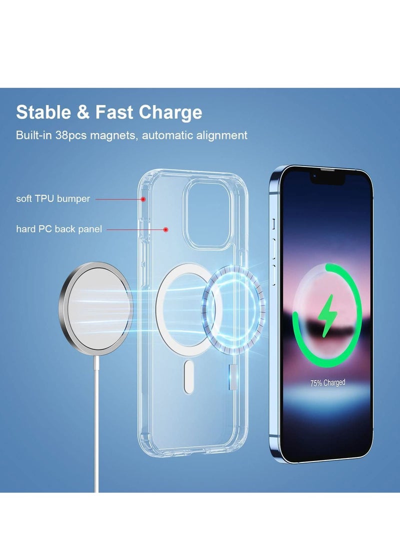 Houmt iPhone 14 Pro Max Case Compatible with MagSafe Not Yellowing Crystal Clear Shockproof and Anti-Scratch Protective Cover  - Image 5
