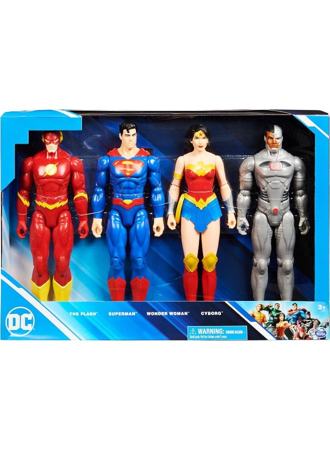 DC DC Comics 12-inch Action Figure 4-Pack with Superman, The Flash, Wonder Woman and Cyborg - Image 2