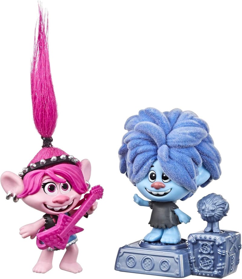 Trolls DREAMWORKS TROLLS World Tour Rock City Bobble with 2 Figures 1 with Bobble Action Plus Base Toy Inspired by The Movie Trolls World Tour - Image 1