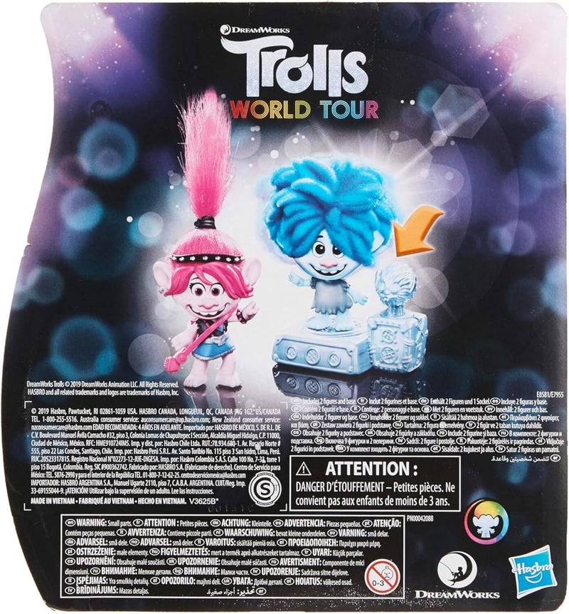 Trolls DREAMWORKS TROLLS World Tour Rock City Bobble with 2 Figures 1 with Bobble Action Plus Base Toy Inspired by The Movie Trolls World Tour - Image 4