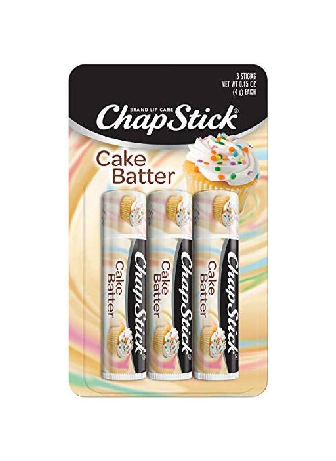 chapstick Cake Batter Limited Edition Flavored Lip Balm Tubes, Lip Moisturizer For Lip Care 0.15 Oz (Pack Of 3)  - Image 2