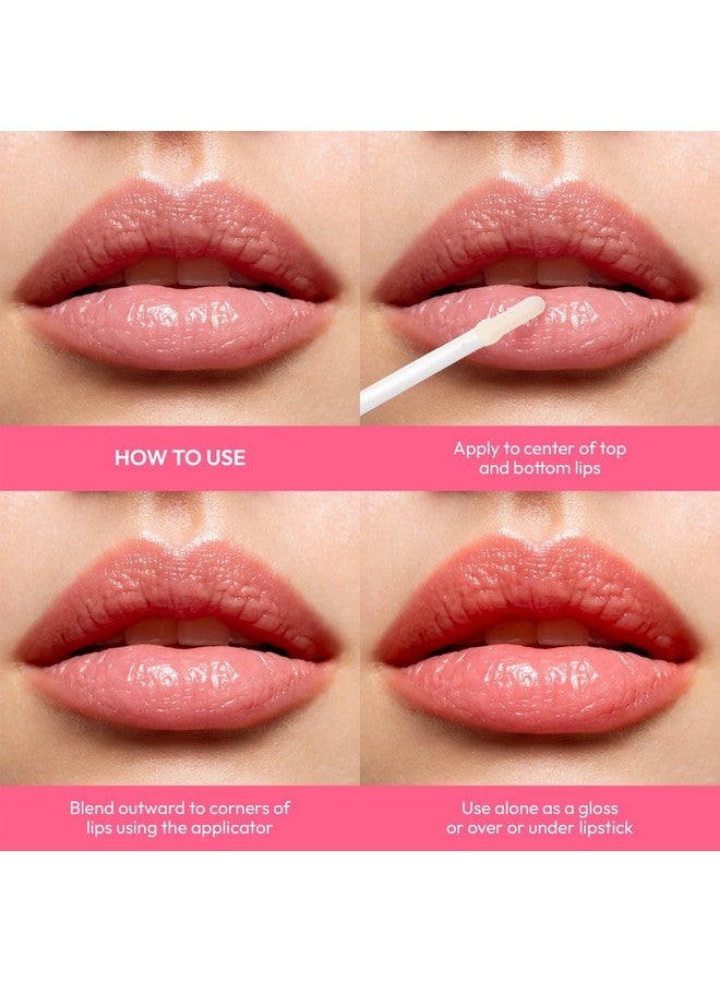Ruby Kisses Plumping Lip Gloss Hydrating Voluminous High Shine Cruelty Free Lip Plumper Smoothing Instinct Lip Maximizer 4 Colors 0.15 Fl Oz. (Pink Glacier) - Image 5