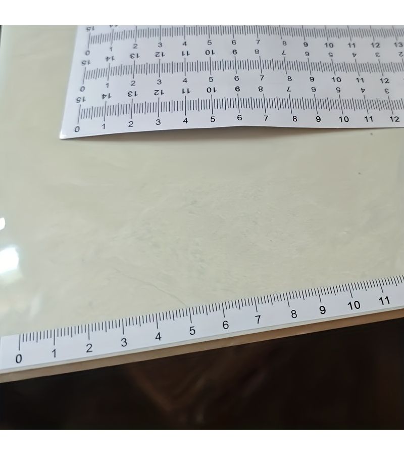 مجموعة من 10 مساطر بيضاء ذاتية اللصق من 0 إلى 5.91 بوصة، أداة قياس قابلة لإعادة الاستخدام للمكتب والدراسة والخياطة والحرف اليدوية - Image 5