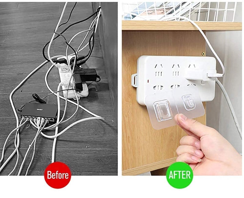 Dkriva Dkriva Self Adhesive MaleFemale Wall Hooks Magic Transparent Sticker Hooks for Hanging Mobile Case Spike Guards Toilet Brush Photo Frames Bathroom Kitchen AccessoriesMaleFemale5 Pair  - Image 3
