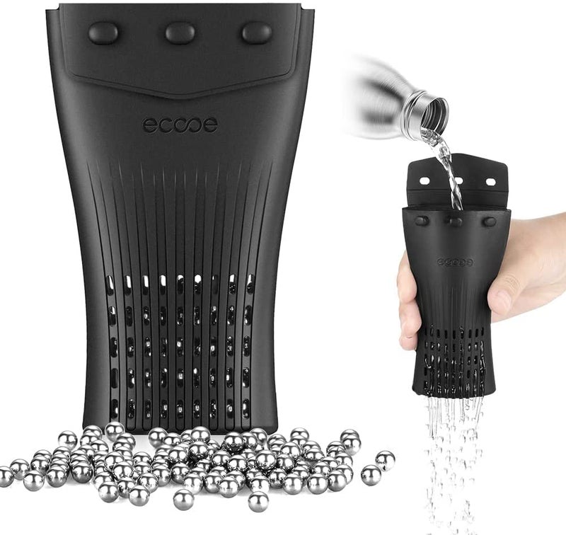 ecooe 1200 PCS Decanter Cleaning Beads with Black Silicone Bag Reusable Stainless Steel Cleaning Balls, Metal Cleaning Balls for Wine Decanter, Narrow Neck Glass Bottle, Carafe, Vase - Image 1