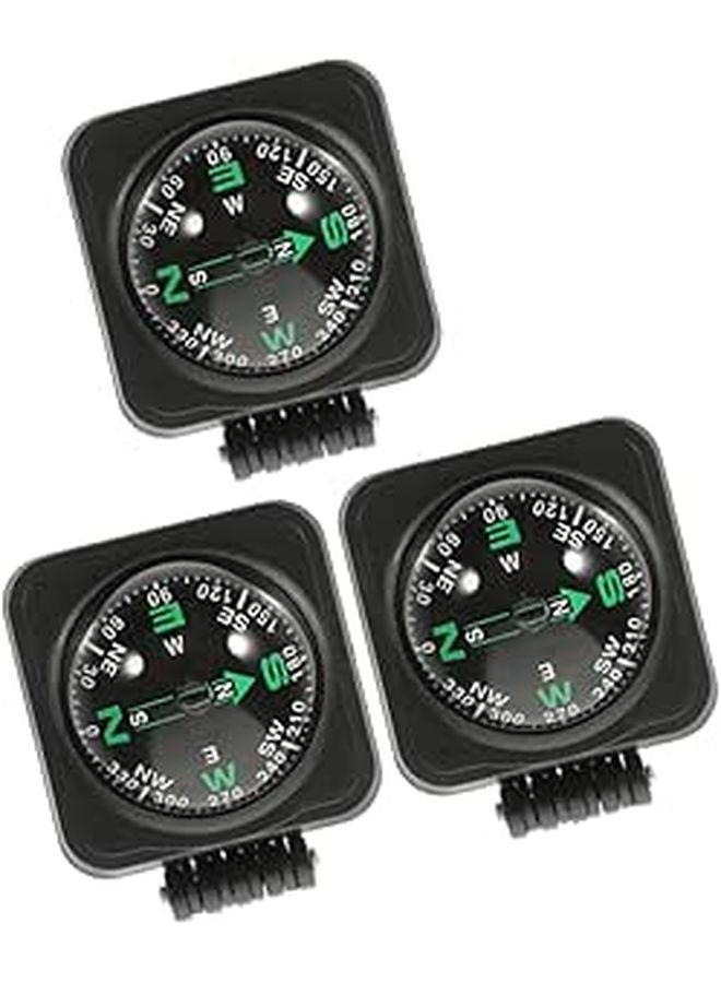 Adjustable Mini Car Compass 3 Pack Dashboard Mount for Outdoor Navigation Auto Accessory - Image 1