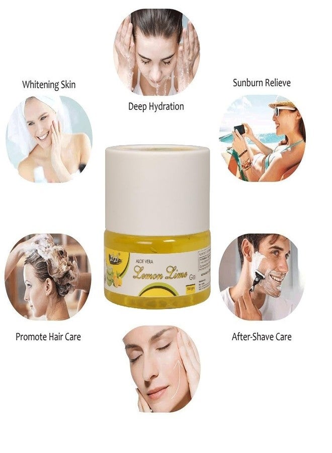 LELE Aloevera Lemon Lime Gel for face and Body | Natural Pure & Organic | Hydrating, Moisturizing, Soothing Skin | Multipurpose Gel pack of 200gm. - Image 3