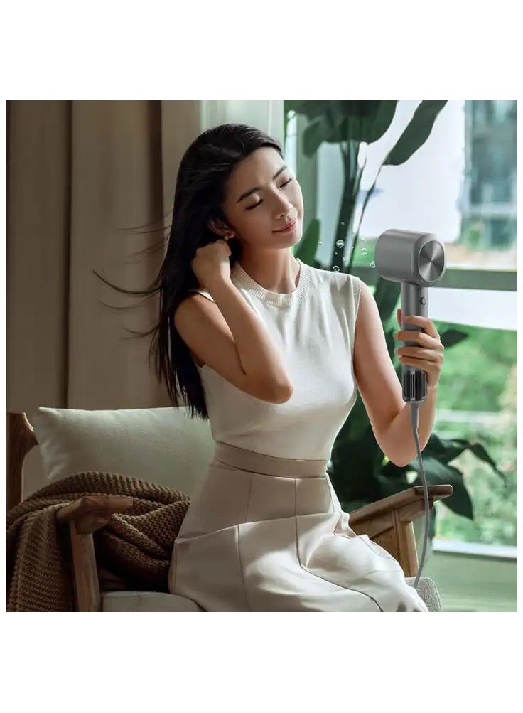 Xiaomi Mijia High Speed Water Ion Hair Dryer Hair Protector Fast Drying High Speed Motor Electric Hair Dryer H701, Gray - Image 2