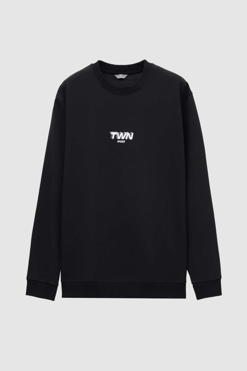 twn Relaxed Fit Black Printed Sweatshirt  - Image 5