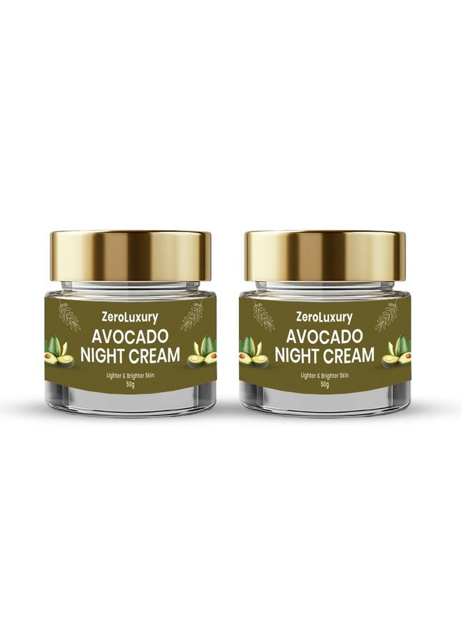 ZeroLuxury® Avocado Night Cream - Deep Nourishment & Overnight Repair | Anti-Aging, Brightening, Hydrating Skincare for Glowing, Youthful Skin Pack of 2 - Image 1