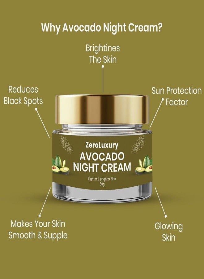 ZeroLuxury® Avocado Night Cream - Deep Nourishment & Overnight Repair | Anti-Aging, Brightening, Hydrating Skincare for Glowing, Youthful Skin Pack of 2 - Image 3