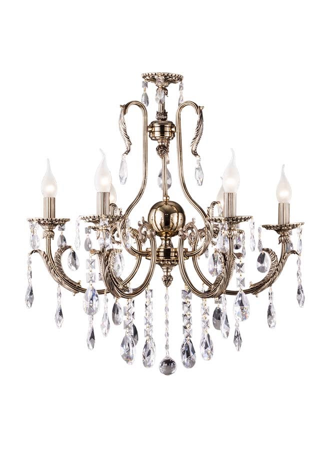 Kandil Egypt Kandil Egypt  Chandelier With 6 Arms Curved Ornament (Saltergold X Saltergold Tibetan Black) | Chandeliers 