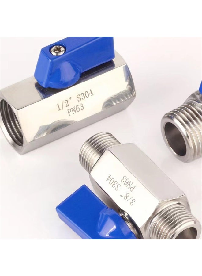 2 PCS Mini Ball Valve, NPT Thread Female and Male 304 Stainless Steel Shut-Off Valves (Size : 1-4) - Image 5