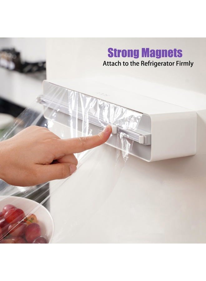 Deemton Plastic Wrap Dispenser With Cutter Aluminum Foil Refillable Food Cling Film And A Roll Of Bpa Free Film. - Image 2