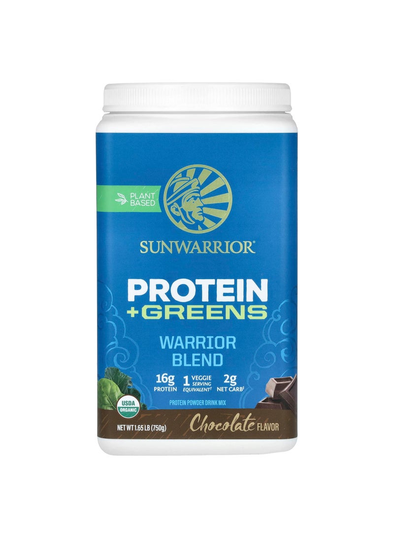 Warrior Blend, Protein + Greens, Chocolate, 1.65 lb (750 g)
