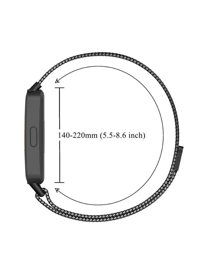 مستقبل نوفا سوار معصم مغناطيسي معدني من الفولاذ المقاوم للصدأ لساعة هواوي باند 8/9/10 الذكية، لون أسود - Image 3