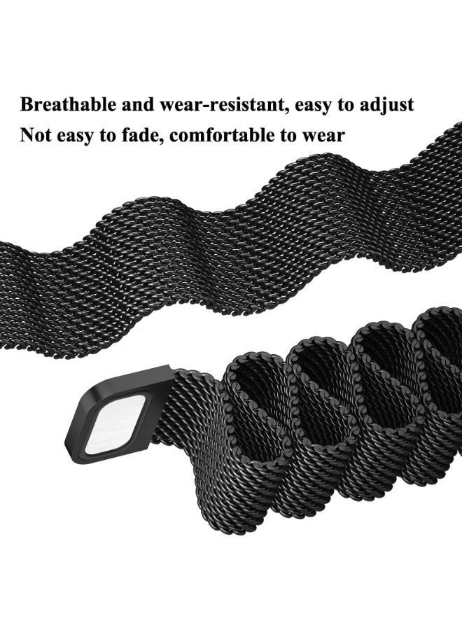 مستقبل نوفا سوار معصم مغناطيسي معدني من الفولاذ المقاوم للصدأ لساعة هواوي باند 8/9/10 الذكية، لون أسود - Image 2