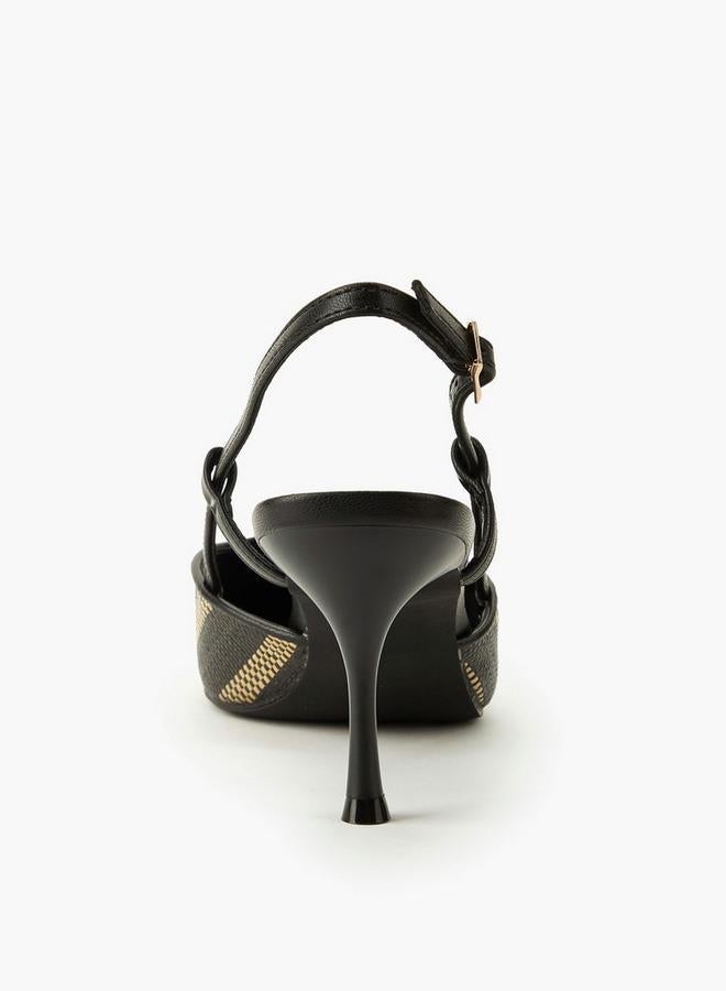 ELLE Women Textured Stiletto Heel Shoes - Image 5