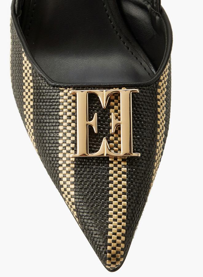ELLE Women Textured Stiletto Heel Shoes - Image 4