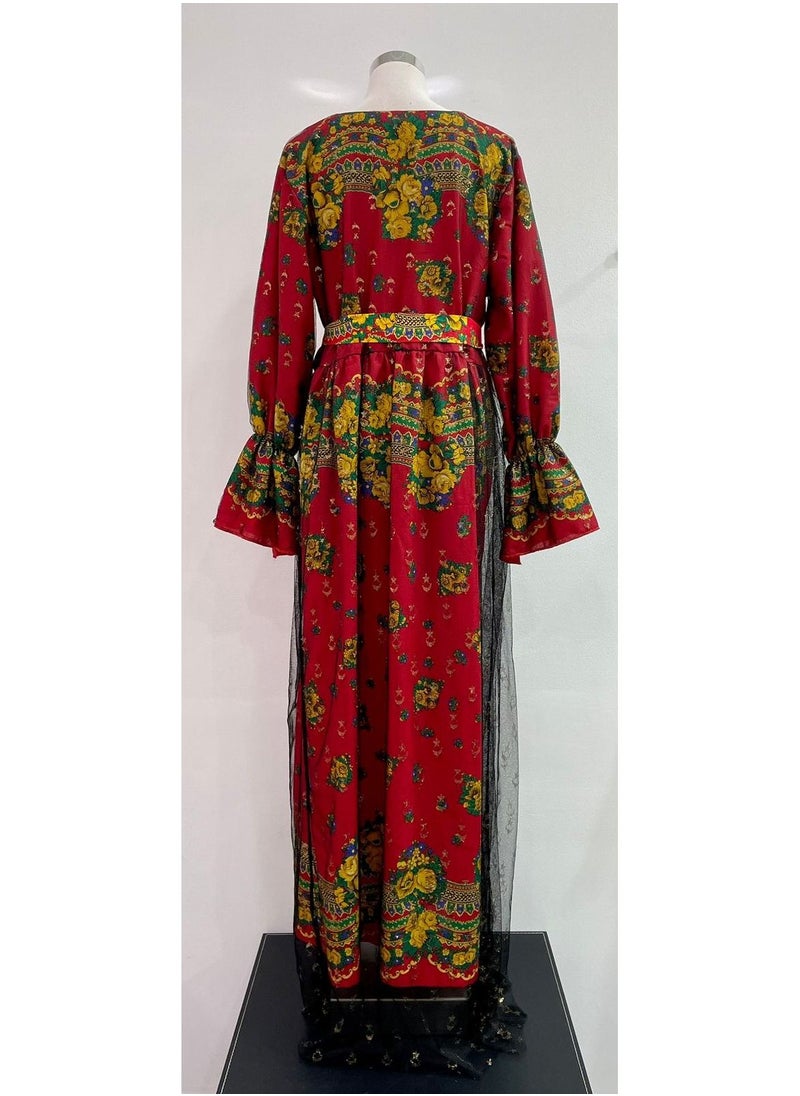 ANOHI TEXTILES - Jalabiya Flower Design with outer Zari Medium - Image 1