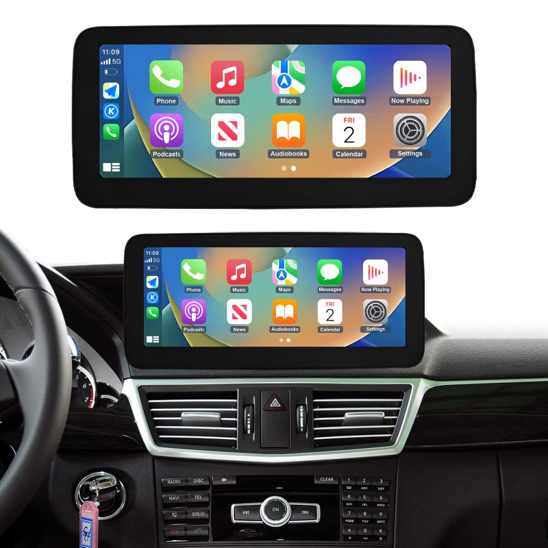 NINETOM 1025 inch Touchscreen Wireless CarPlay Android Auto Multimedia Car Radio Receiver Compatible with Mercedes Benz E Class W212 with NTG40 System 20092012 - Image 2