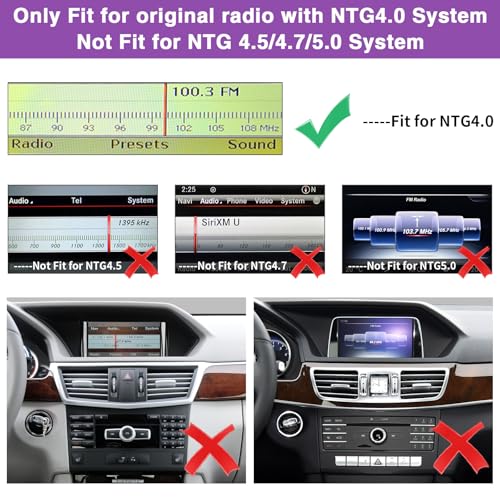 NINETOM 1025 inch Touchscreen Wireless CarPlay Android Auto Multimedia Car Radio Receiver Compatible with Mercedes Benz E Class W212 with NTG40 System 20092012 - Image 3