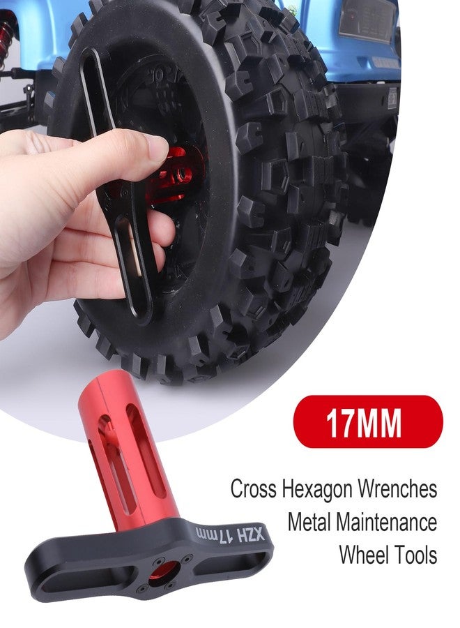 Hobbypark RC Hex Wrench Nut Driver (4mm 5mm 5.5mm 7mm 17mm) Wheel Hub Cross Socket Spanner Repair Tools for 1:8 1/10 Scale RC Cars (2-Pack) - Image 4