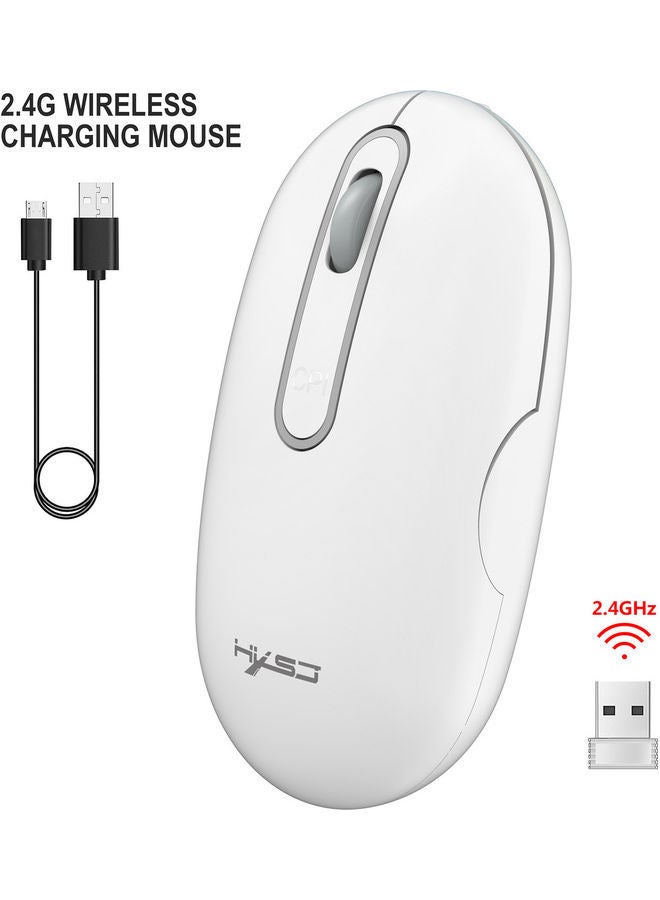 NIBEMINENT Wireless Adjustable DPI Mouse White - Image 4