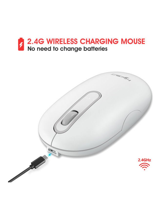 NIBEMINENT Wireless Adjustable DPI Mouse White - Image 5