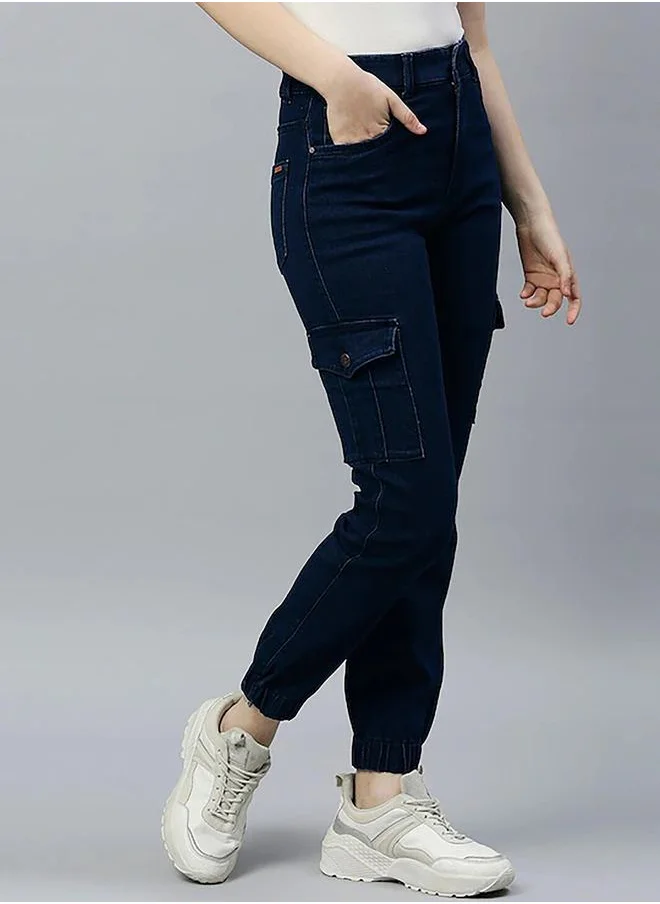 هاي ستار Flap Pocket Detail Mid Rise Jeans by Styli