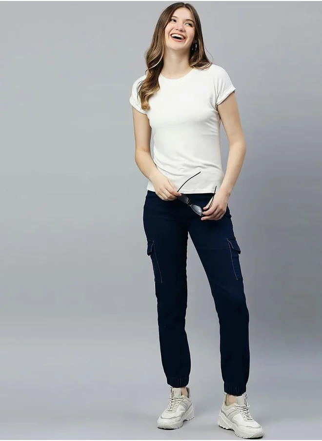هاي ستار Flap Pocket Detail Mid Rise Jeans by Styli