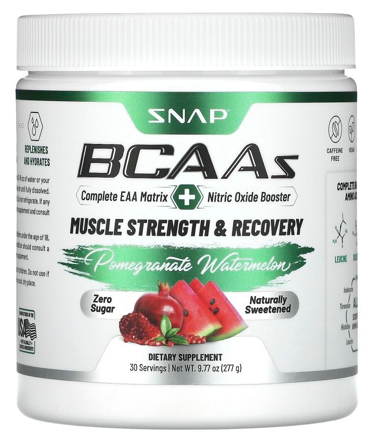 SNAP SUPPLEMENTS BCAAs Pomegranate Watermelon 9.77 oz (277 g)