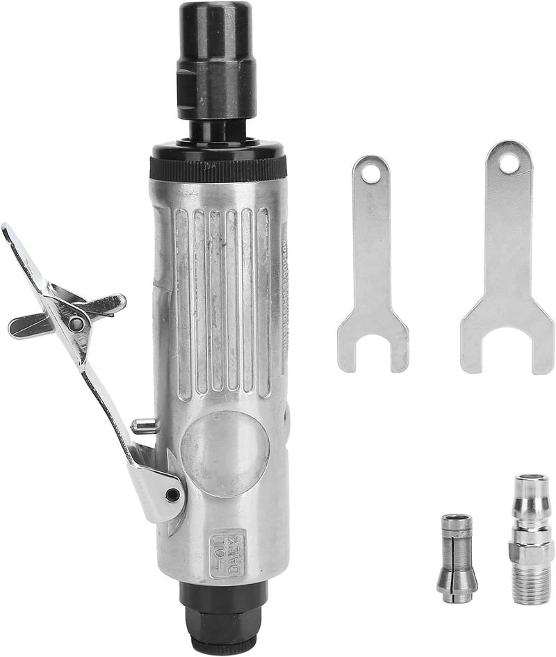 Air Die Grinder 1/4in Mini Pneumatic Grinder, Zinc Alloy Air Polisher with Speed Regulator, 22000rpm Grinding Tool for Home Decoration and Craft Engraving - Image 1