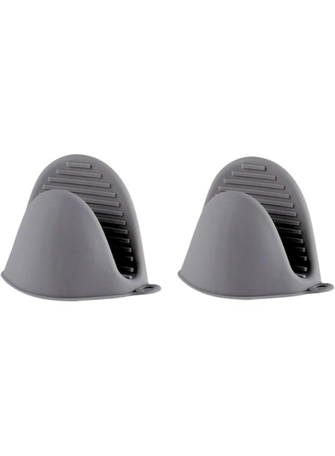 Two pairs of silicone pot handle covers, handle holders, cooking pressure grips, suitable for cast iron pans, frying pans, woks, grill pans, cookware handle protectors, non-slip, reusable kitchen accessories, gray color - Image 1