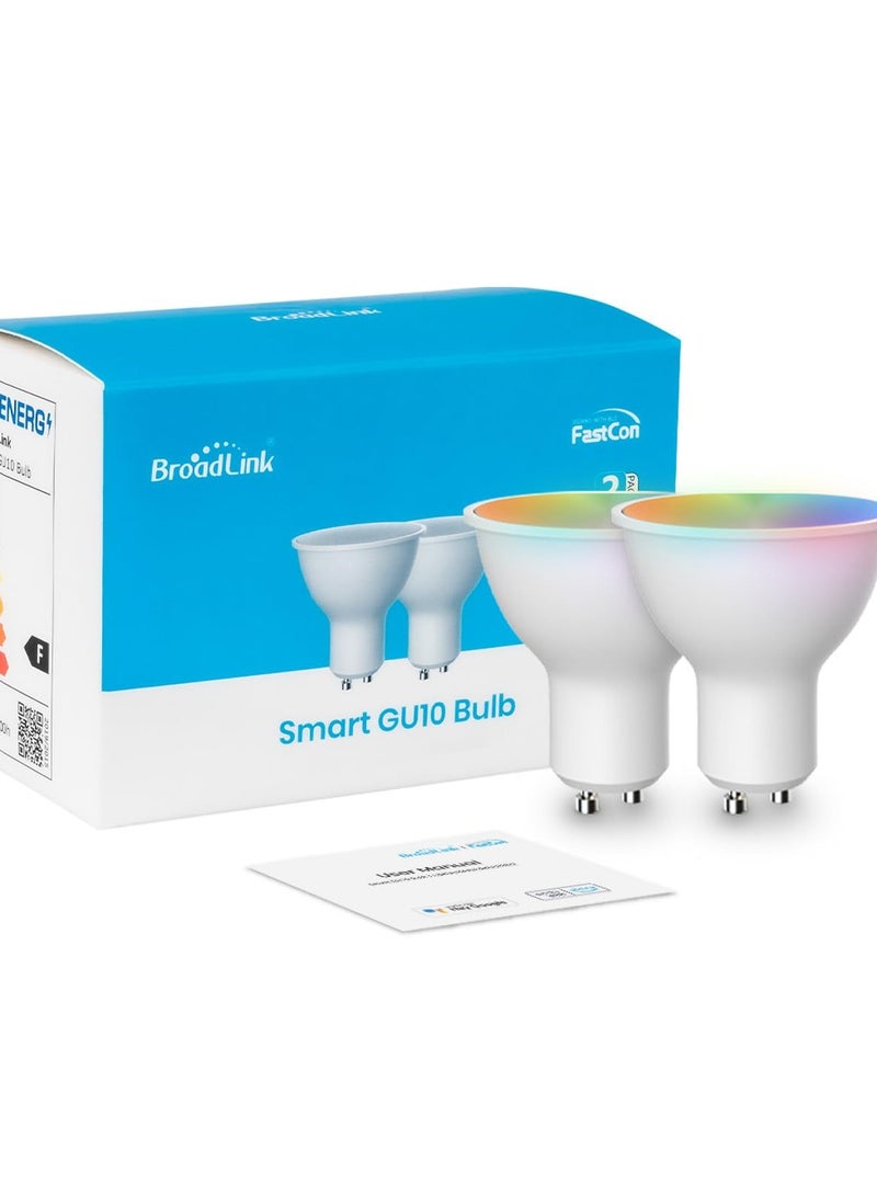 برودلينك لمبة Broadlink BLE الذكية متغيرة اللون مع مزامنة الموسيقى، ضوء سبوت GU10/4.5W/350LM - Image 1