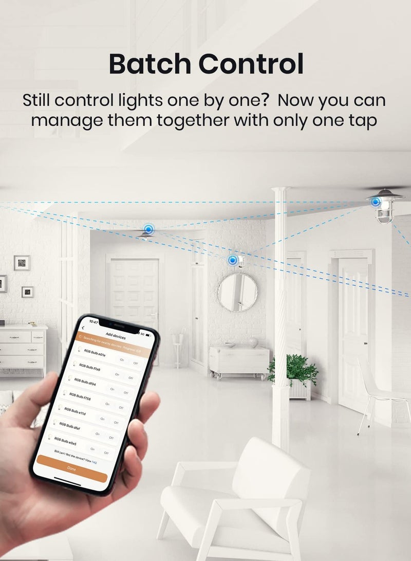 برودلينك لمبة Broadlink BLE الذكية متغيرة اللون مع مزامنة الموسيقى، ضوء سبوت GU10/4.5W/350LM - Image 4