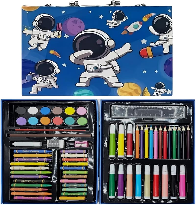 كهيلدرين ارت سيت  كيدس دراوينج  كولورينج كيت ويته كرايونس ماركيرس كولور بينكيلس  باينتس كومبليتي ارت سوببلييس فور سكهوول  هومي ايروسباكي