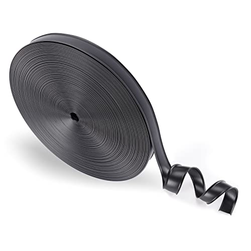 MADHOLLY RV Trim Molding Insert, 1" Heavy-Duty Vinyl RV Weather Stripping Exterior, Fit for Forest River Keystone, Waterproof UV-Resistant RV Screw Cover Trim for Camper Travel Trailer (Black, 100ft) - Image 1