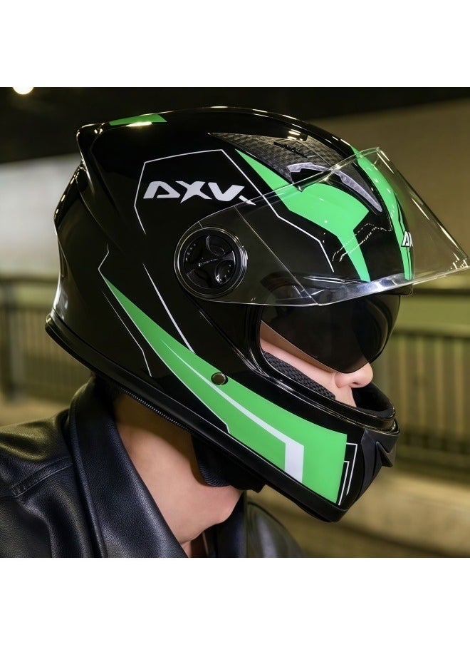 AXK ABS Shell Full face Outside Sport Protection Riding Helmet Double Lens Racing Motorcycle Racing Helmets  - Image 2