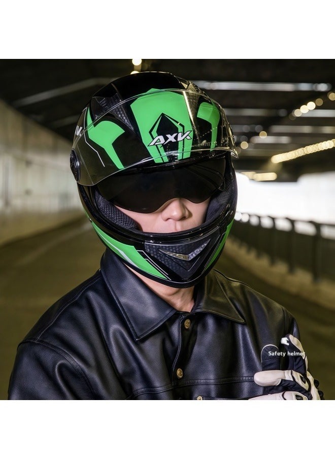 AXK ABS Shell Full face Outside Sport Protection Riding Helmet Double Lens Racing Motorcycle Racing Helmets  - Image 3