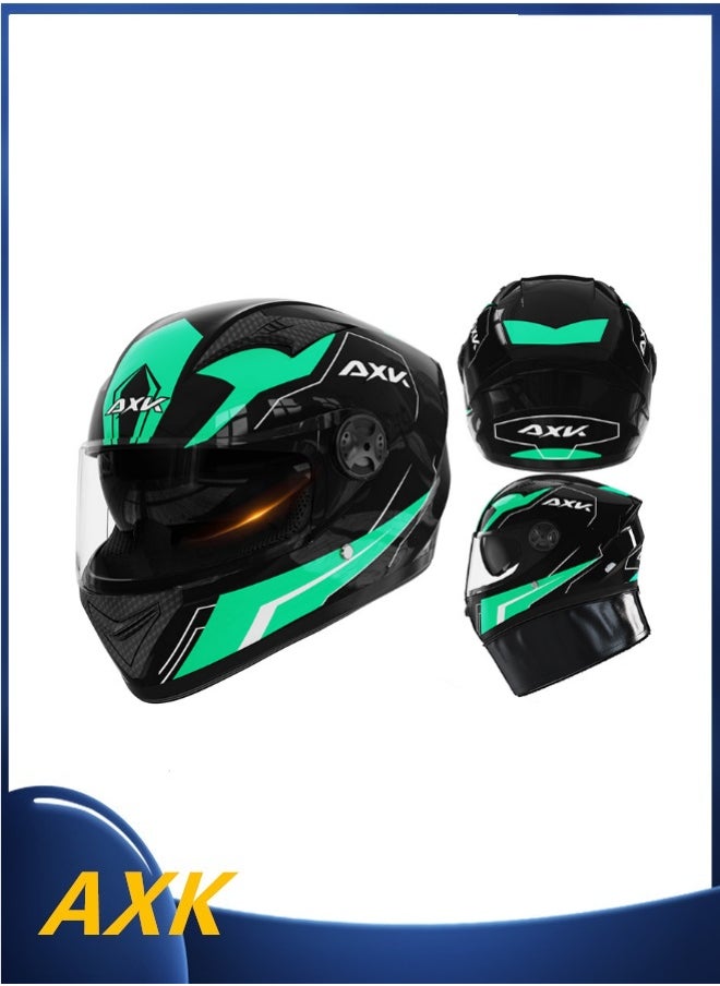 AXK ABS Shell Full face Outside Sport Protection Riding Helmet Double Lens Racing Motorcycle Racing Helmets  - Image 1