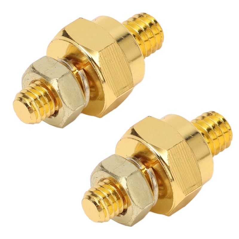 Side Post Battery Terminal Adapters 2-Pack Solid Brass 5/16in Stud - Converts Side Terminal to Top Post Charging System Hardware for Cars Trucks RVs - Image 3