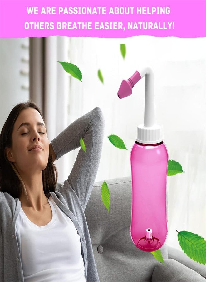 ILSSLI Neti Pot Sinus Rinsing Nasal Wash Cleaner Neti-Pot Sinus Rinse Bottle 300 ML Pressure Irrigation Nose Wash Bottle for Adult and Kid - Image 3