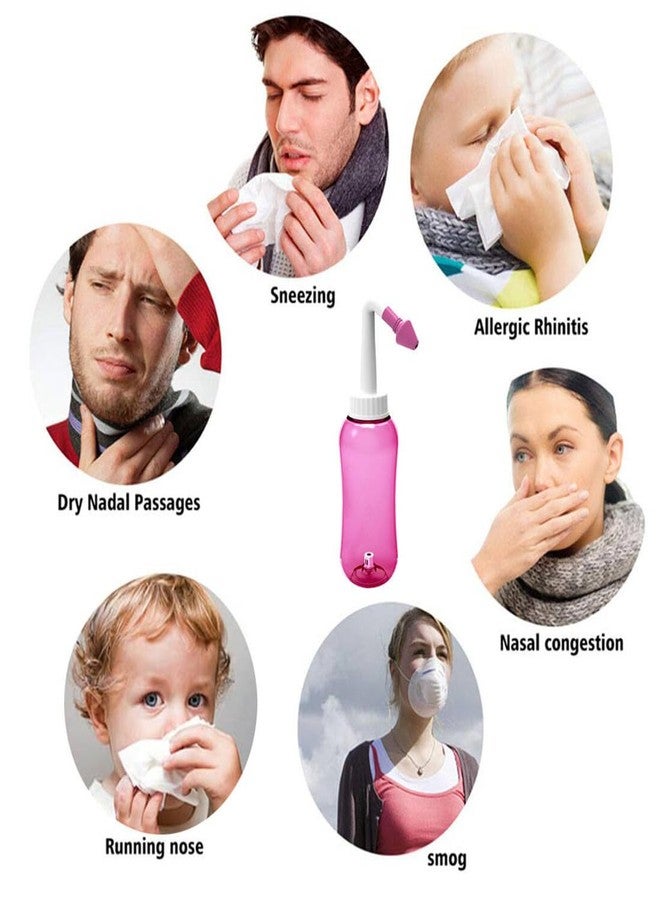 ILSSLI Neti Pot Sinus Rinsing Nasal Wash Cleaner Neti-Pot Sinus Rinse Bottle 300 ML Pressure Irrigation Nose Wash Bottle for Adult and Kid - Image 5