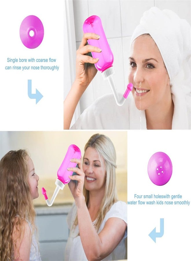 ILSSLI Neti Pot Sinus Rinsing Nasal Wash Cleaner Neti-Pot Sinus Rinse Bottle 300 ML Pressure Irrigation Nose Wash Bottle for Adult and Kid - Image 4
