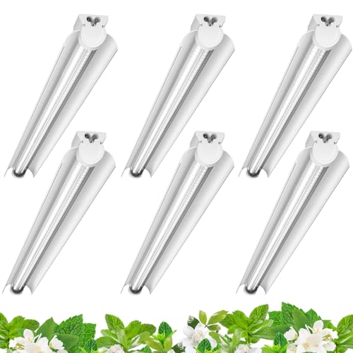 Barrina Barrina Grow Lights for Indoor Plants 3FT 5000K Daylight White Full Spectrum Plant Lights 180W6 x 30W 1000W Equivalent T8 Grow Light Bulbs LED Grow Light Strips Linkable Design 6Pack