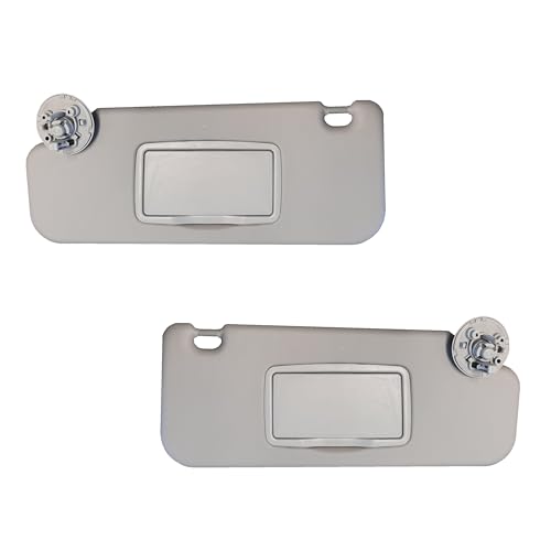 Sun Visor Fits for Chevy Cruze 20172018 Pair Set LeftRight Gray 2MPLASTIC 3 Screws Gray Atmosphere